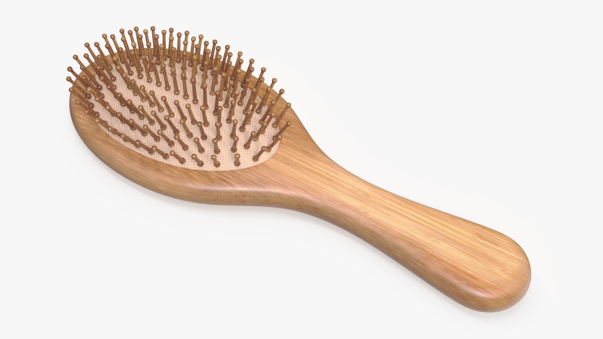 Bamboo Hairbrush 3D model preview