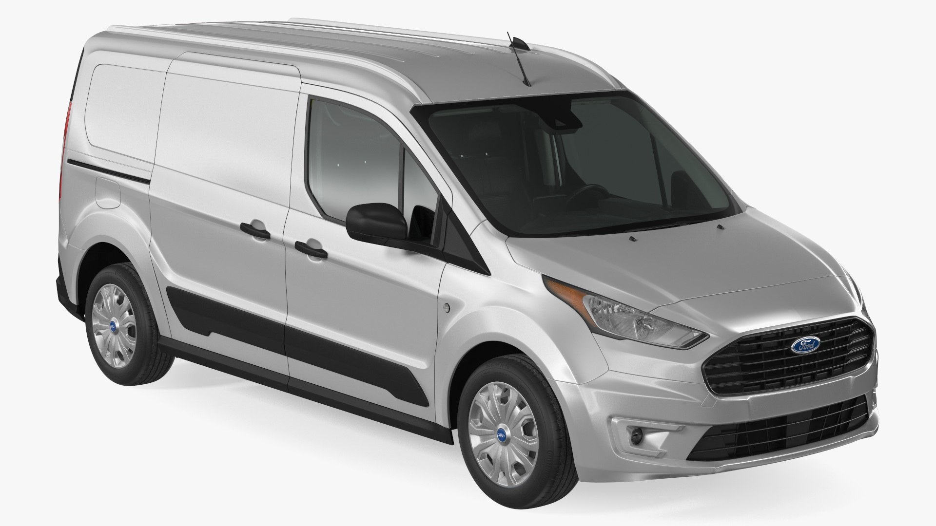 Ford Transit Connect Tailgate Silver Rigged 3D model preview