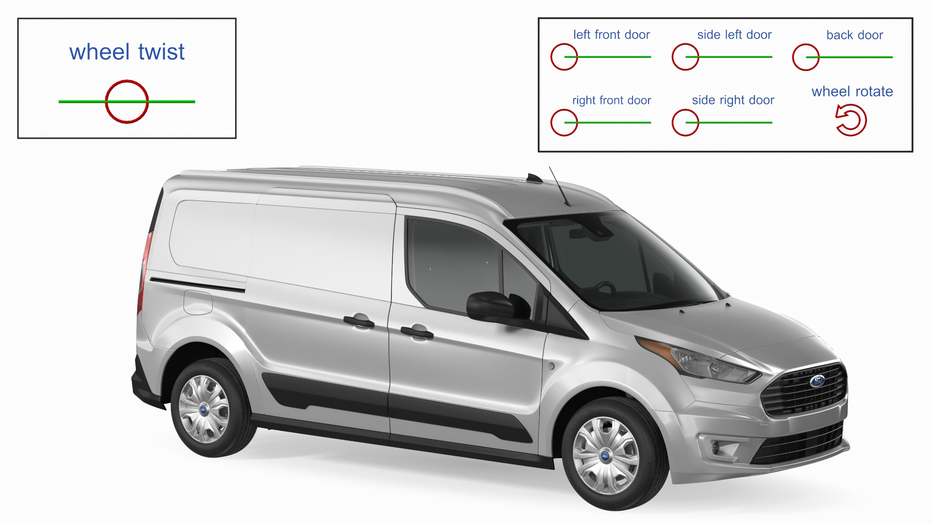 Ford transit top connect silver
