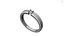 Bague diamant pour femme, format STL prêt à imprimer en 3D, légère et imprimable.