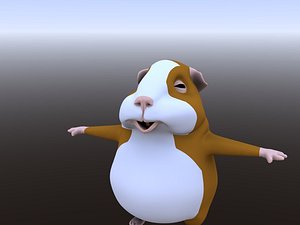 humster cartoon rigged 3D