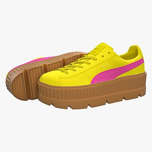 Puma x Fenty Cleated Creepers Yellow Suede 3D model
