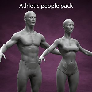 Athletic people pack 3D