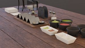 3D Restaurant Props