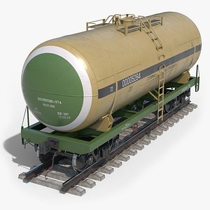 railroad tank car clear 3D model