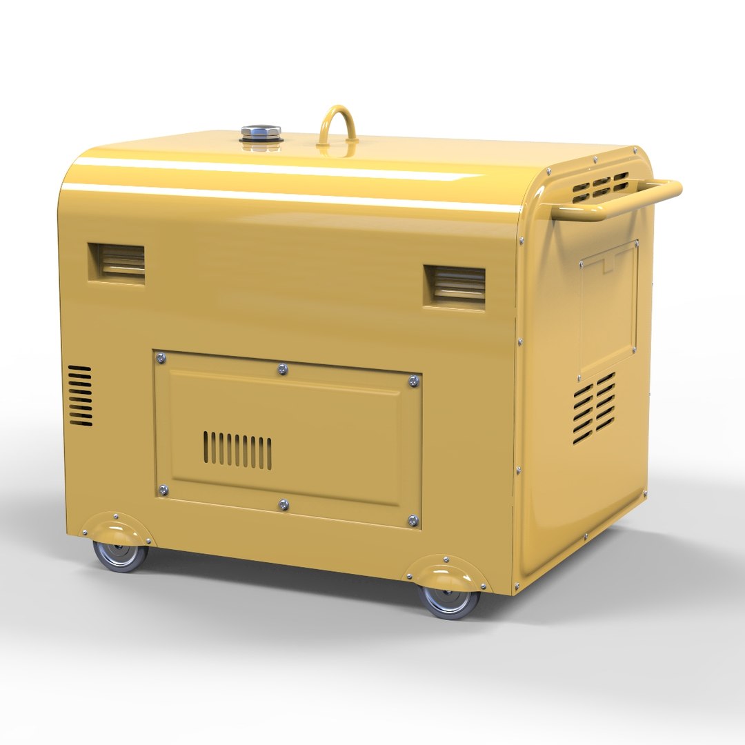 Diesel Powered Portable Generator 3d Model