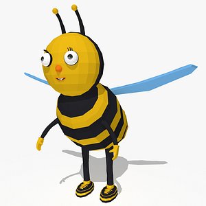 Cartoon Bee Low Poly