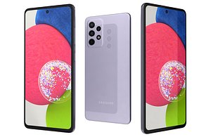 Samsung Galaxy A52s Violet Low Poly 3D model