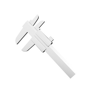 Silver 3D caliper icon 3D model