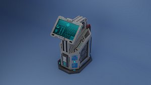 sci fi terminal 3D model