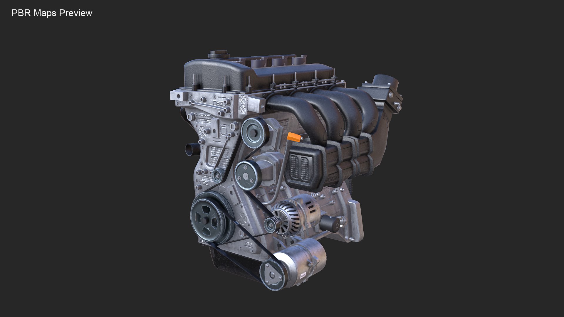 3D Straight-Four Engine - TurboSquid 2021723