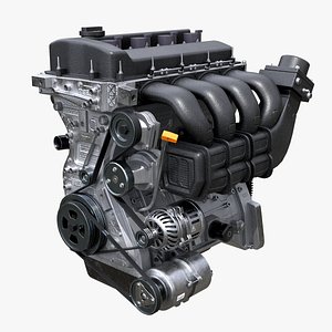 3D Straight-Four Engine