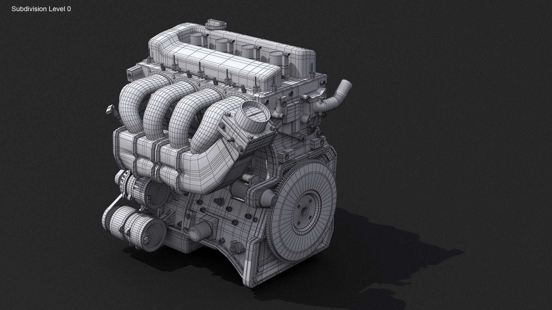 3D Straight-Four Engine - TurboSquid 2021723
