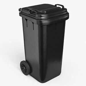 Wheeled Garbage Bin Black