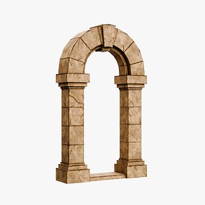 Ancient Stone Arch Low-poly 3D model
