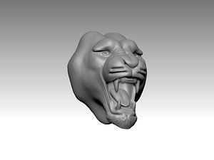 3D tiger statue head