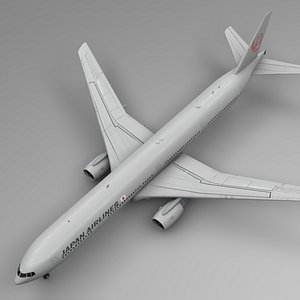 3D japan airlines boeing 777-300er model