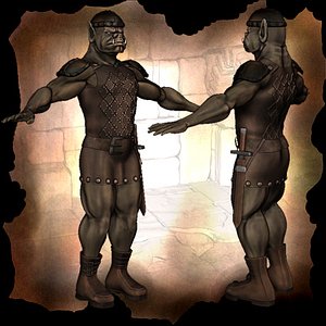 3d fantasy creature orc model