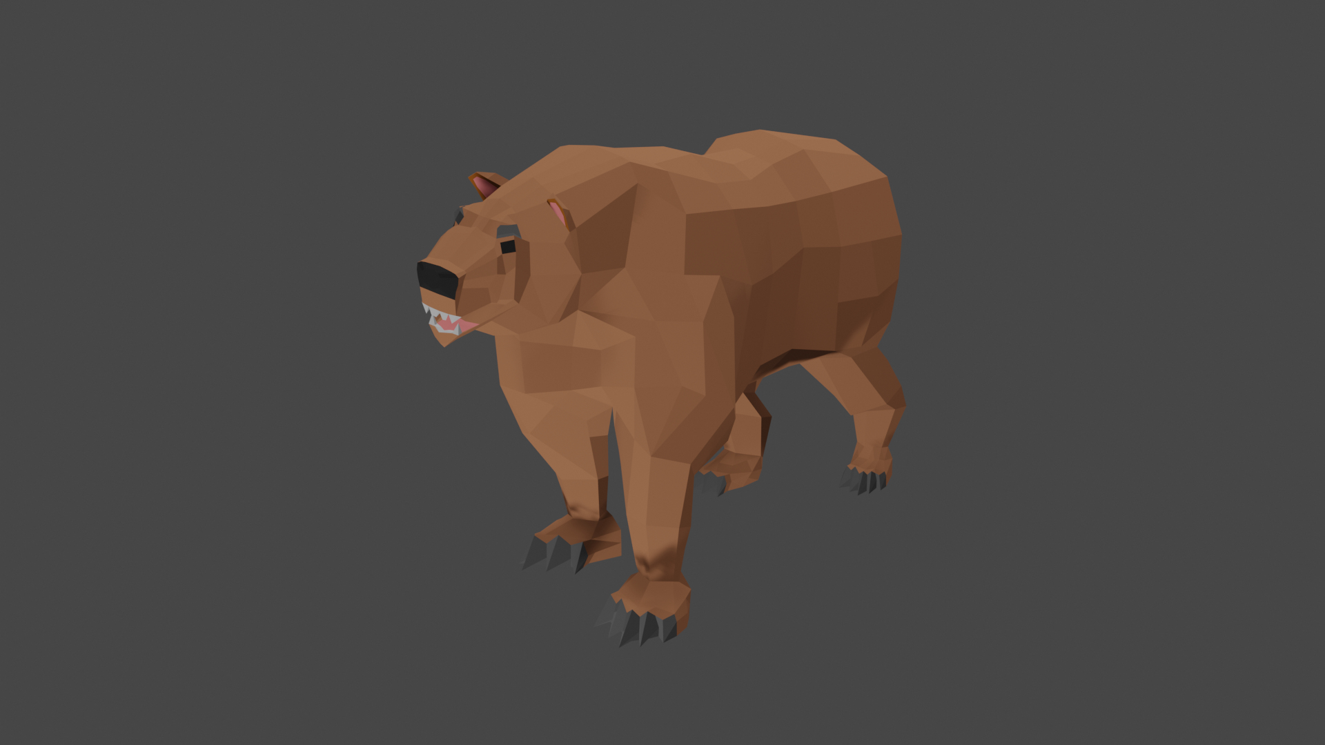 LOW POLY Bear Brown 3D - TurboSquid 2131336