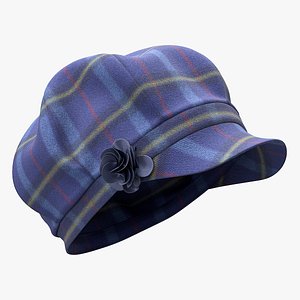 Ladies Tweed Newsboy Hat - 01