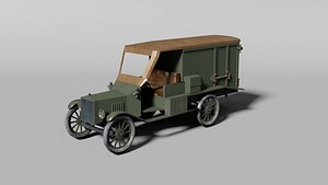 WW1 ambulance car 3D model