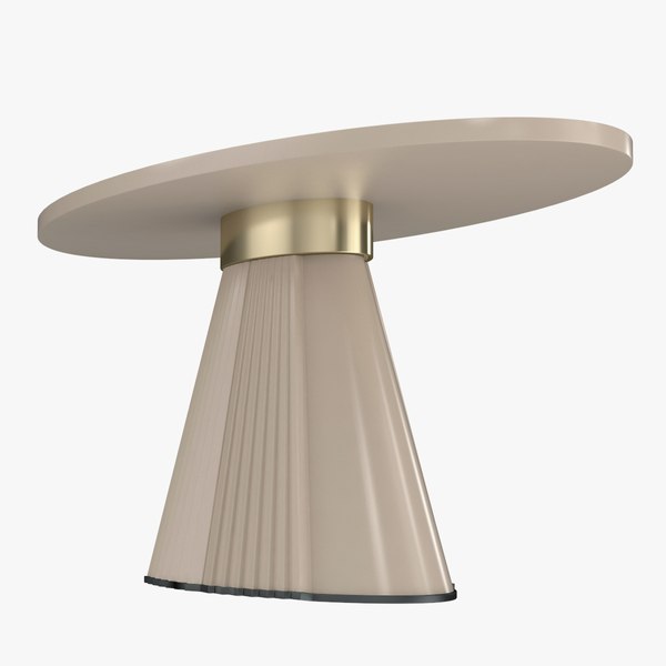 3d oval dining table