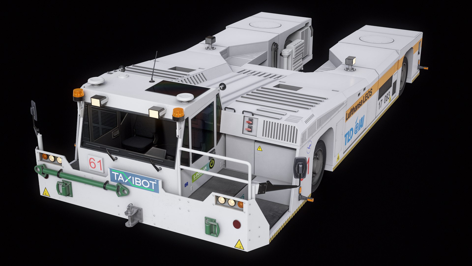 Semi-Robotic Aircraft Tractor Taxibot PBR 3D https://p.turbosquid.com/ts-thumb/Ve/pFIgzb/og/r_viewport_002/png/1699012390/1920x1080/fit_q87/c9b76a8f1dc5f34bdac1e3029139a7c75db8e54d/r_viewport_002.jpg