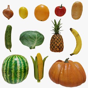 Groceries collection 3D model