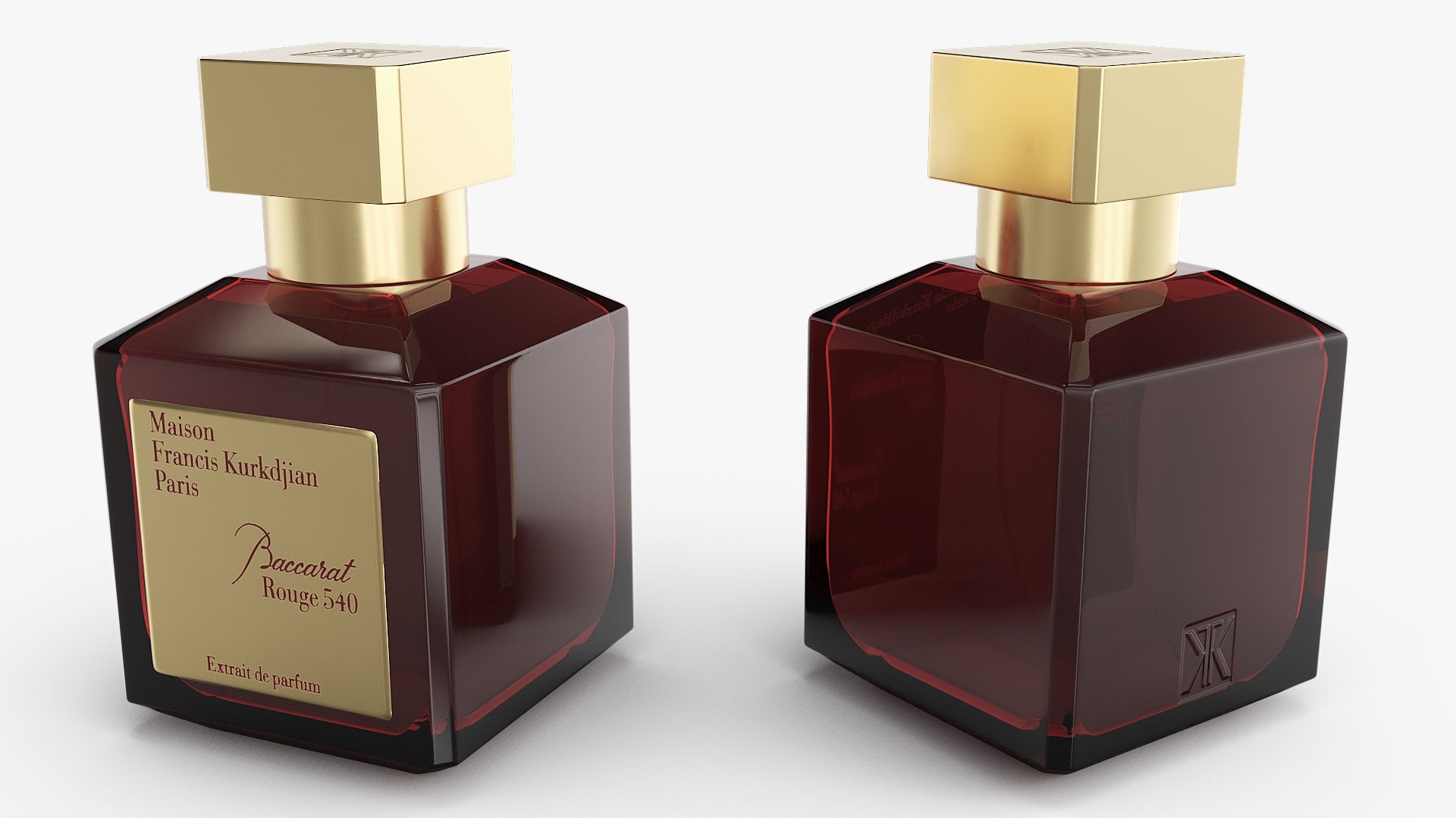 Maison Francis Kurkdjian Paris Baccarat Rouge 540 Extrait Perfume Bottle Red 3D model preview