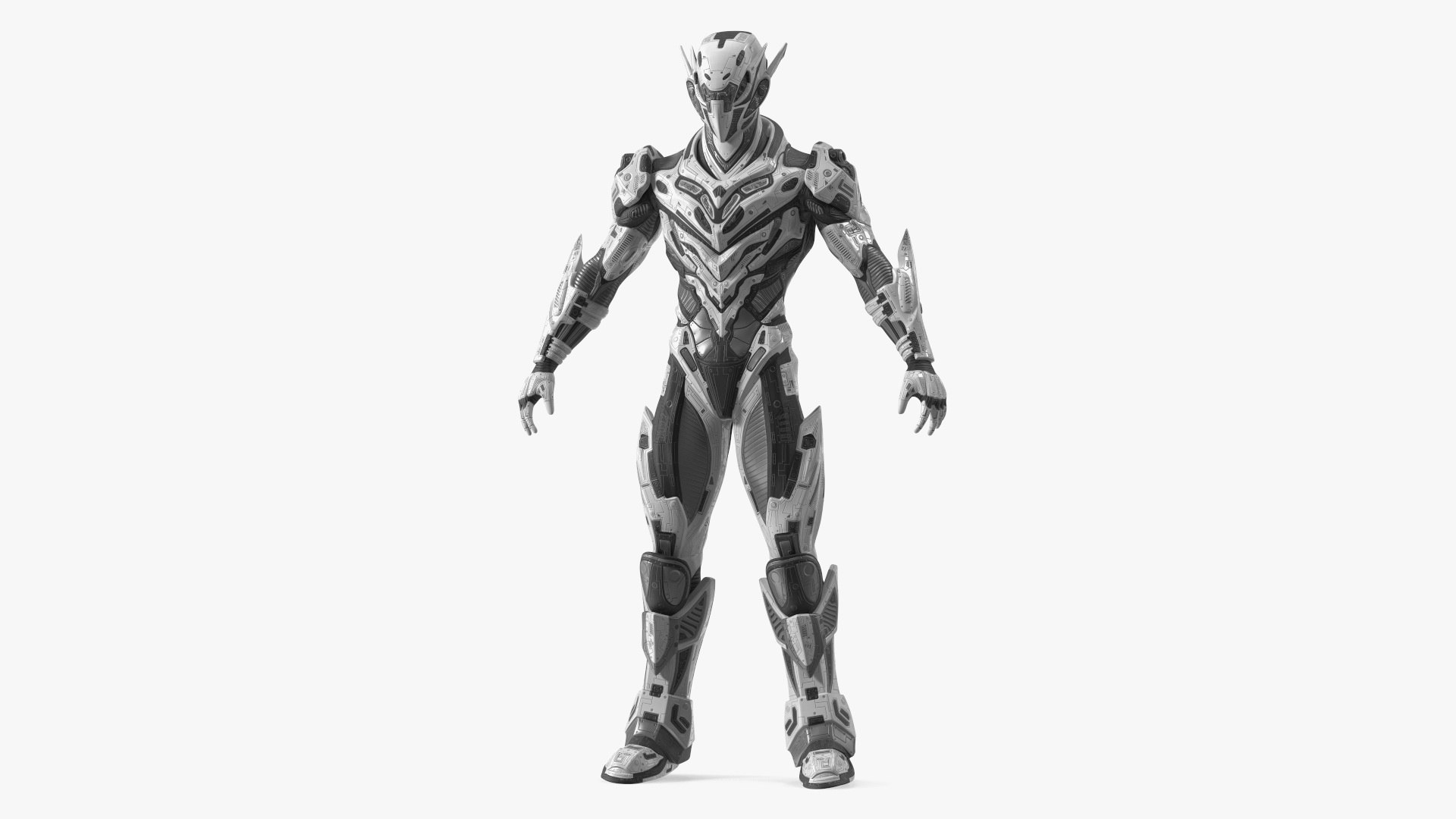 Sci-Fi Combat Robot Character 3D model preview