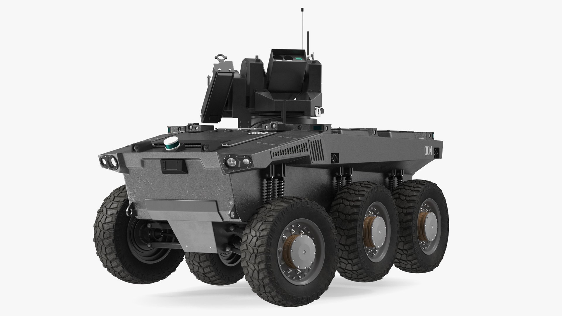 Armed Scout Robot Rigged for Cinema 4D 3D model preview