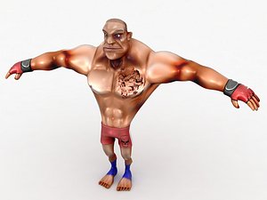 Cartoon MMA fighter
