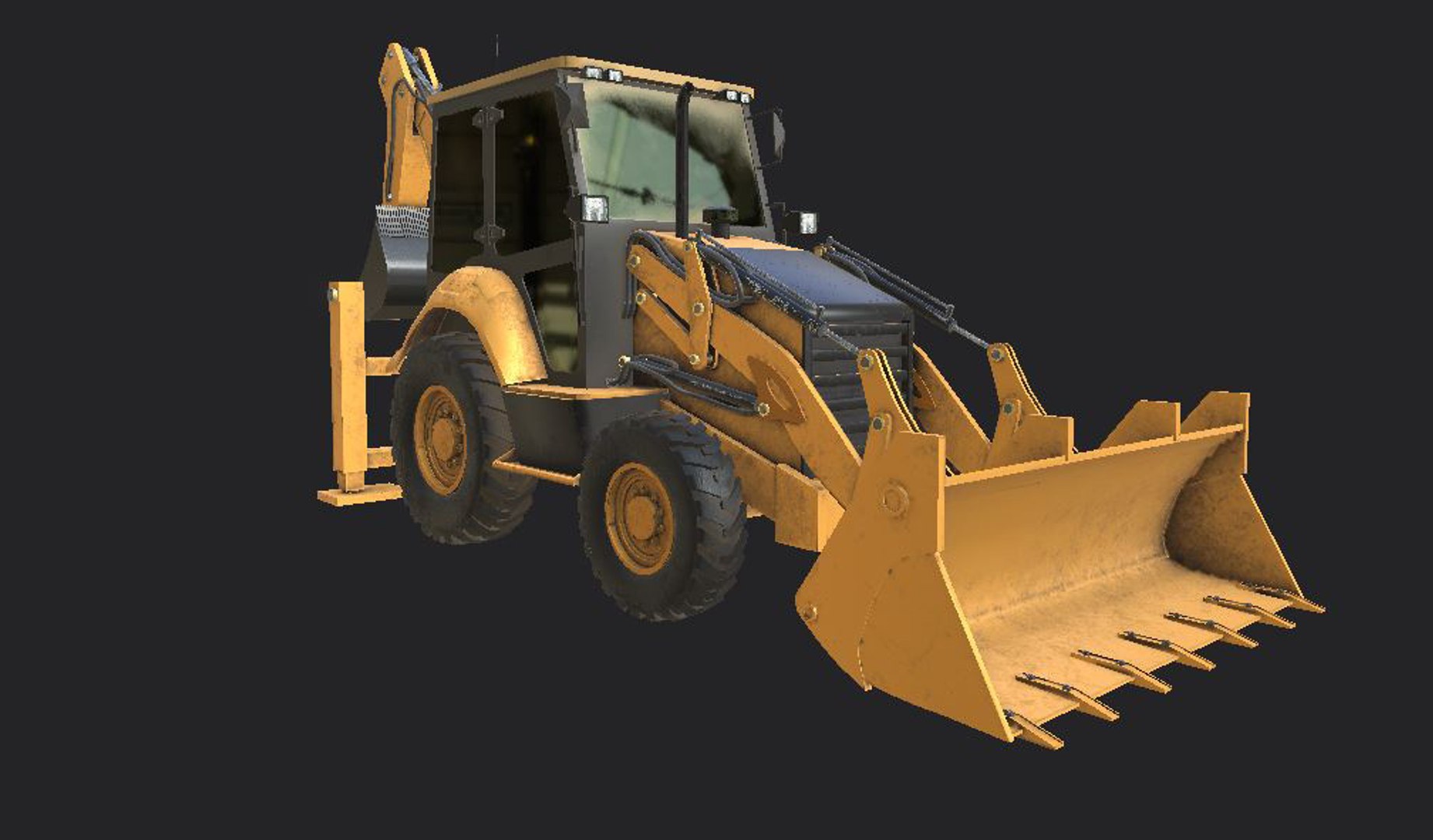 3D Model Loader Backhoe - TurboSquid 1547814