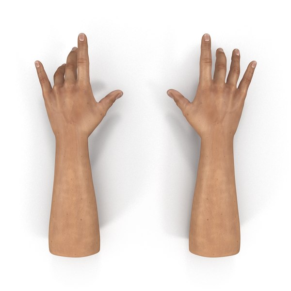 3d man hands rigged model