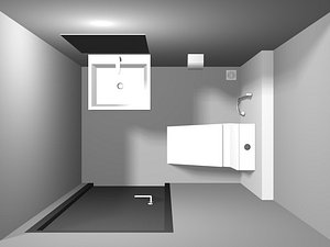 Toilet unit 25O22 3D model