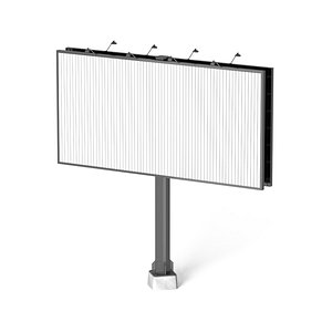 Rectangular Advertising Trivision Billboard - outdoor street sign banner