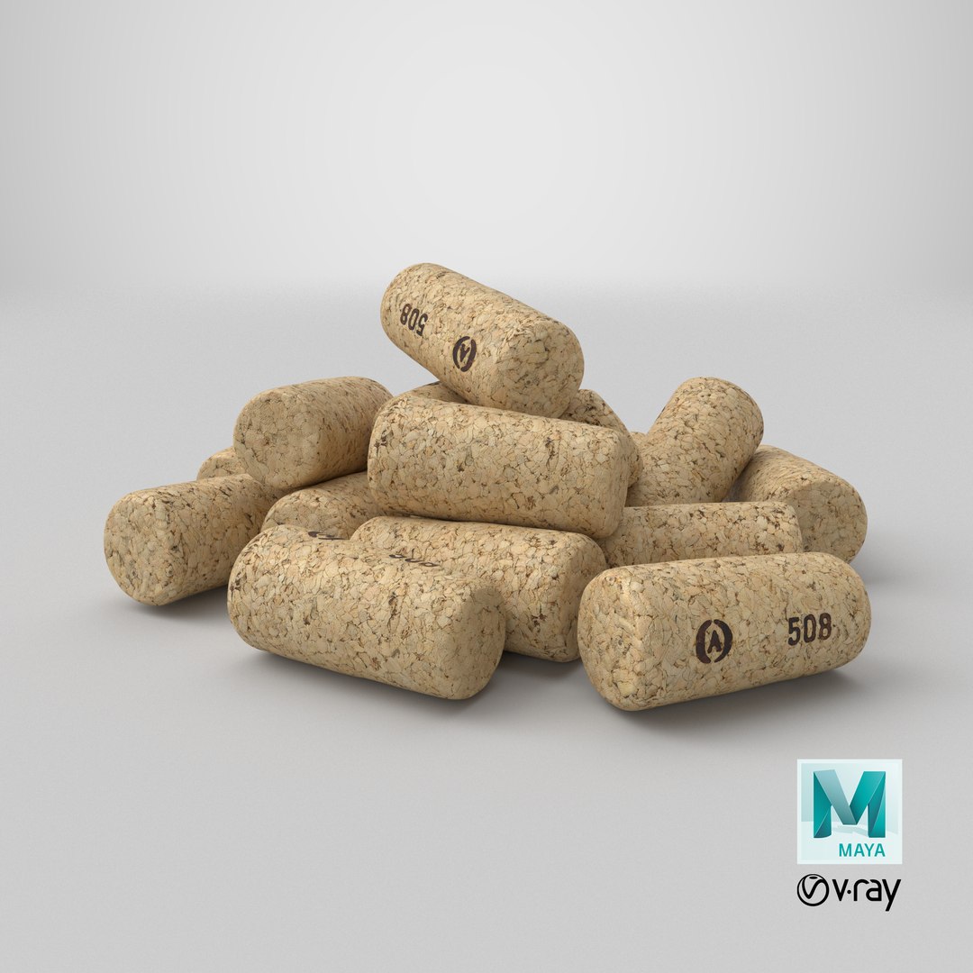 Sparkling Wine Cork Pile 3D https://p.turbosquid.com/ts-thumb/Vf/5FNxI1/TA/stemcell_maya_vray_render/png/1782755525/1920x1080/fit_q87/18be2e027aad2e7be30260d1b3bd54a1445209f8/stemcell_maya_vray_render.jpg