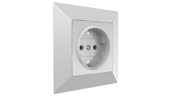 3D Single Socket With Power Cord - TurboSquid 1892920