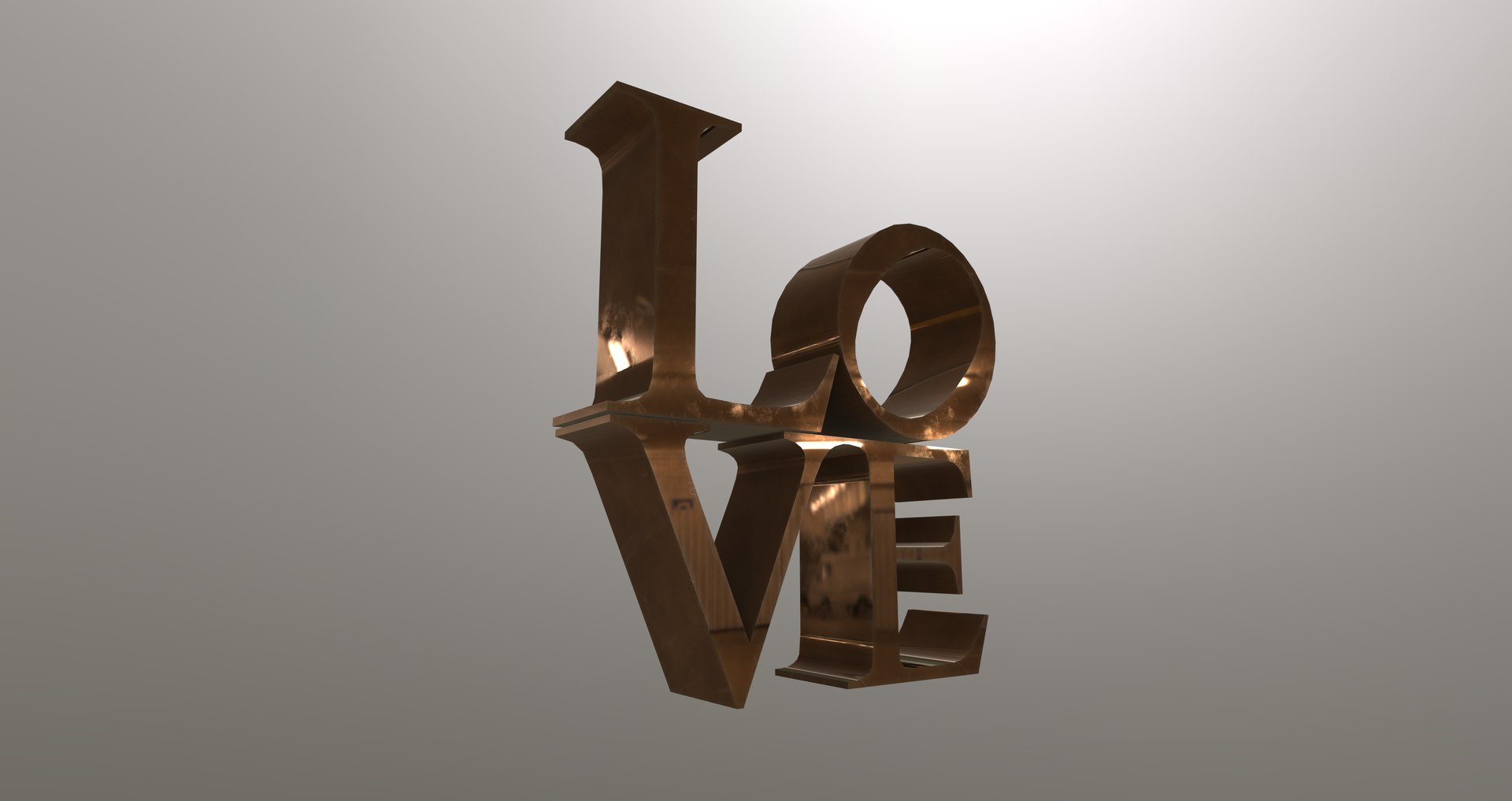Love Stacked Letters 3D - TurboSquid 1409708