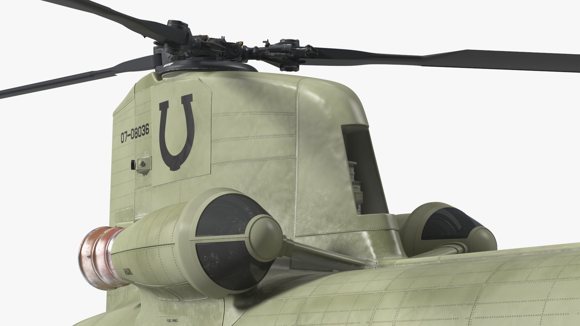 US Army Transport Helicopter CH 47 Chinook Rigged for Cinema 4D 3D