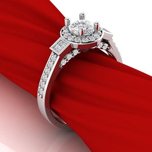 3D cluster halo ring model