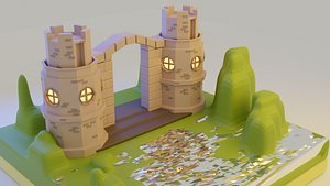 a castle 3D model