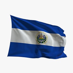 Realistic Animated Flag - Microtexture Rigged - Put your own texture - Def El Salvador