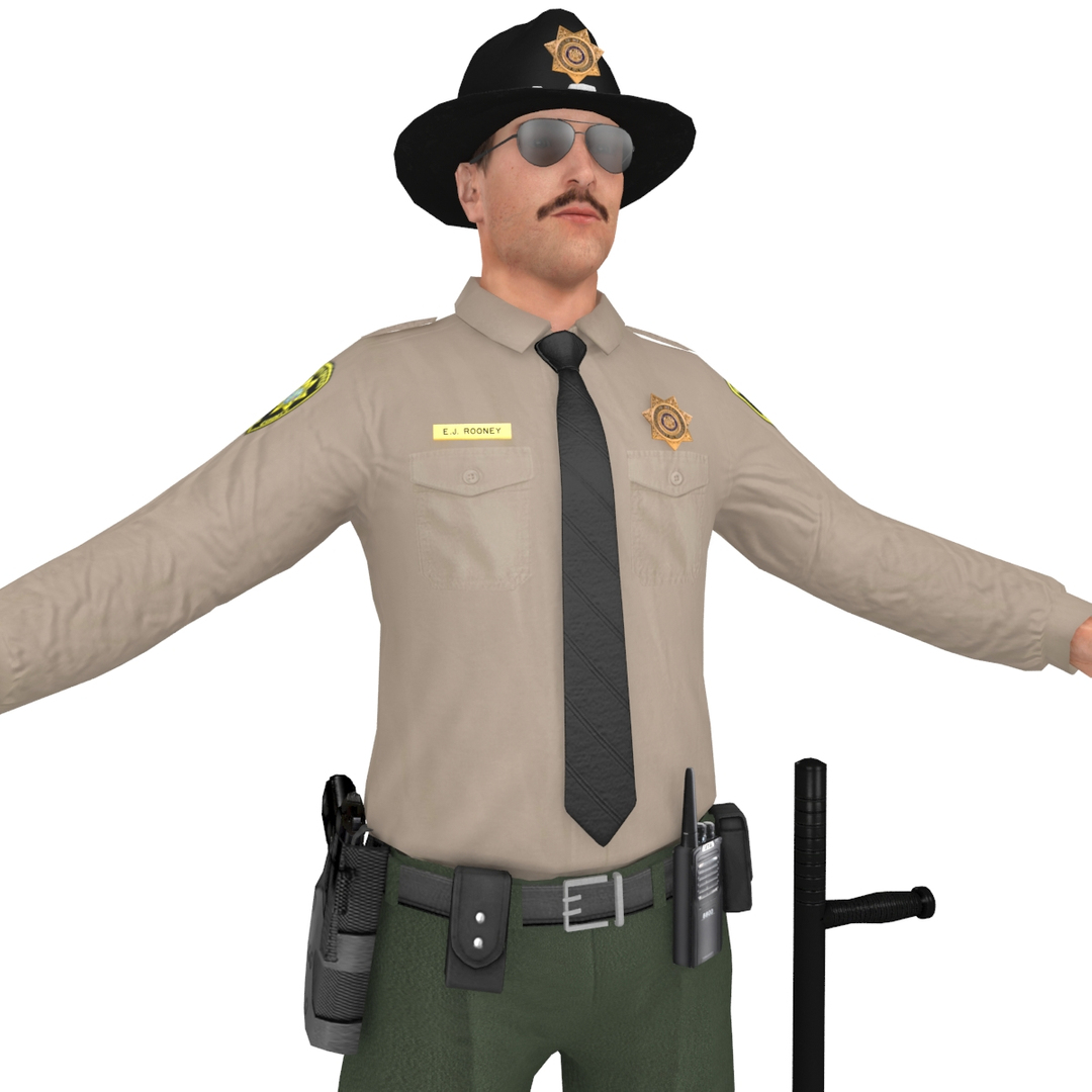 Sheriff man gun 3D model - TurboSquid 1354044