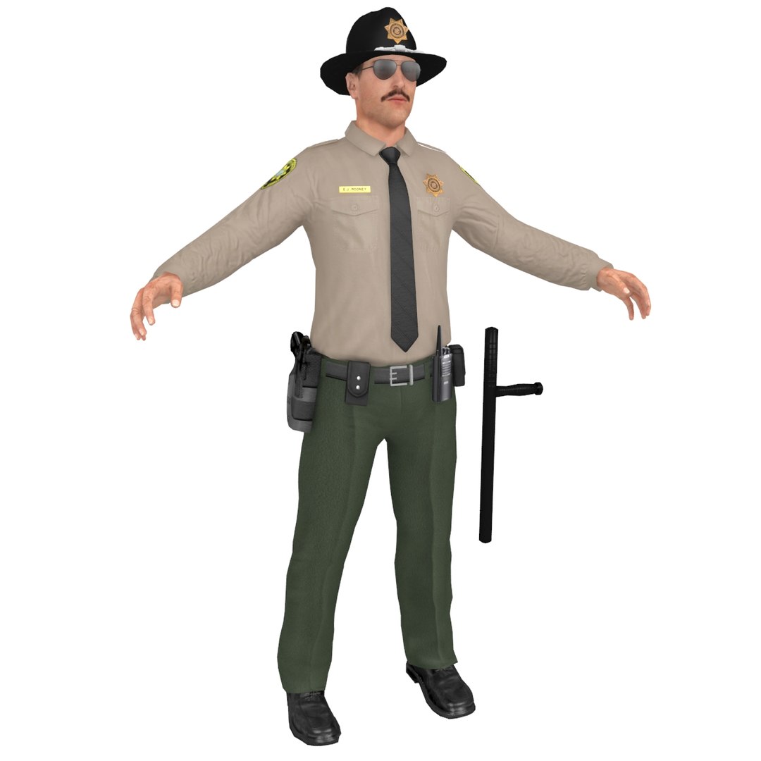 Sheriff man gun 3D model - TurboSquid 1354044