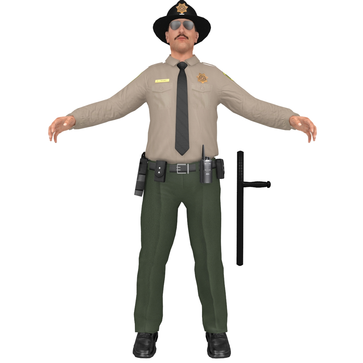 Sheriff man gun 3D model - TurboSquid 1354044