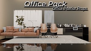 Low Poly Office Props Pack - Game Ready