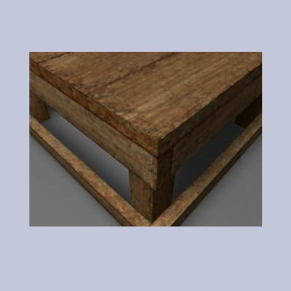 3d wooden storage riser wood grain model