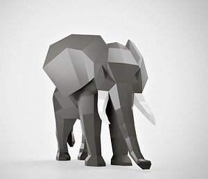 polygonal elephant model