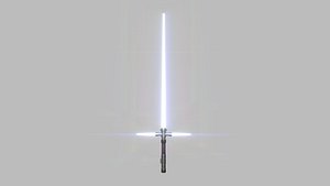 Star Wars Lightsaber Crossguard 06 White - SciFi Weapon